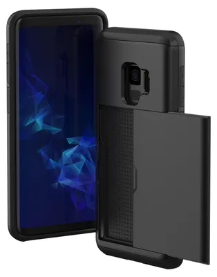 Produktbild von imoshion Backcover mit Kartenfach Samsung Galaxy S9 - Schwarz