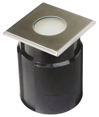 Image de Easy Connect LED encastrable acier inoxydable carré 12x12cm IP65 4W GU10 320lm blanc chaud 3000K