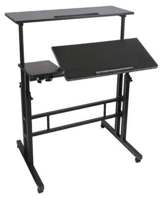 Productafbeelding van Computerbureau op Wielen met Draaibare Tafel