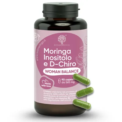 Produktbild von Women Balance PCOS Komplex – mit Myo-Inositol, -Moringa, B12, B6 & Folsäure zur Unterstützung von Hormonhaushalt & Zyklus – 90 Kapseln