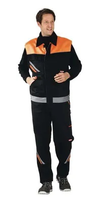 Produktbild von Visline Weste, Farbe: schwarz/orange, Größe: XS 2461040