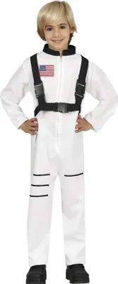 Produktbild von Fiestas Guirca - Astronaut-Kostüm für Kinder FG1199 (116) (Weiß/Schwarz)