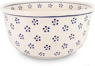 Produktbild von Original Bunzlauer Keramik 4 Liter Schüssel Schale XL Ø27cm Salatschüssel Suppenschüssel Beilagenschüssel Obstschale [Form 1] robust und dickwandig im Design 1