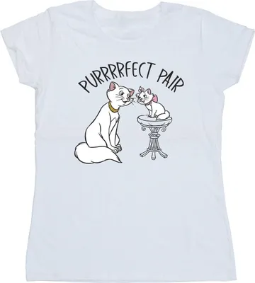 Produktbild von Disney - "The Aristocats Purrfect Pair" T-Shirt für Damen BI8463 (S) (Weiß)