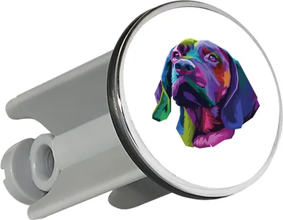 Produktbild von Huuraa Waschbeckenstöpsel Labrador Colorful 4cm höhenverstellbar Abflussstopfen Geschenkidee