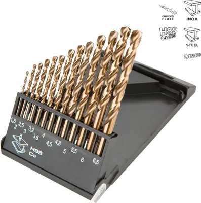 Produktbild von Satz mit 13 Bohrern für Metallgraphit