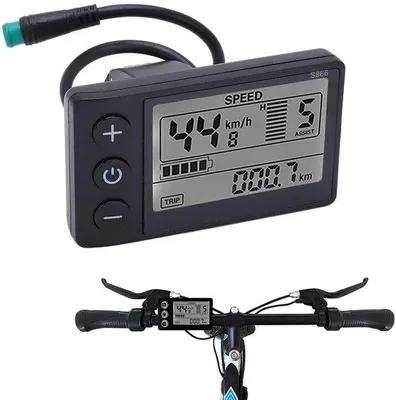 Obrázek produktu pro ONF3 – cyklopočítač s LCD displejem – vodotěsný – snadná instalace – pro 24 V, 36 V, 48 V – cyklopočítač pro elektrokola