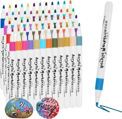 Image de Matériel de peinture acrylique pour adultes - 48 pièces - Kit de pinceaux
