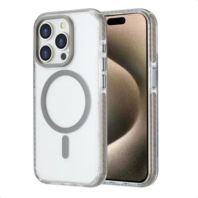 Zdjęcie produktu dla imoshion Combat MagSafe Backcover dla Apple iPhone 15 Pro - Szary