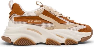 Produktbild von Kaufen Sie den Steve Madden Possession-E Cashew bei Kicksshop. Trendiger beigefarbener Damen-Sneaker mit klobiger Sohle und bequemer Passform.