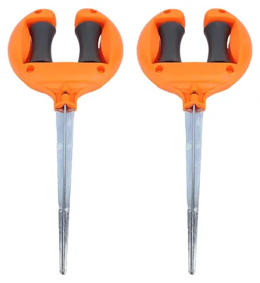 Immagine prodotto di 2 pezzi di supporti a picchetto con rotelle in ABS per tubi da giardino, per proteggere le piante del prato