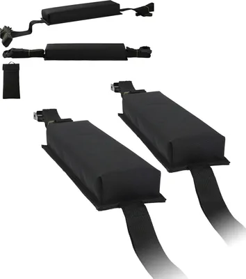 Image de SucceBuy Rembourrage souple pour galerie de toit, 15,5 pouces, universel pour la voiture, capacité de charge de 176 livres, porte-bagages pour kayaks, sac de rangement portable pour SUP, canoë, snowboard, paddleboard, planche de surf