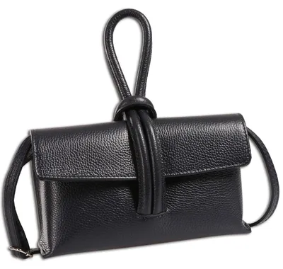 Image de Toscanto, sac à main pour femmes, sac bandoulière en cuir, couleur bleu foncé, modèle OTT834AB