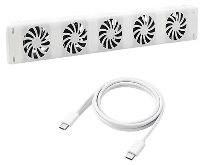 Heizkörperventilator, 5er-Set, leise, für Heizkörper, weiß