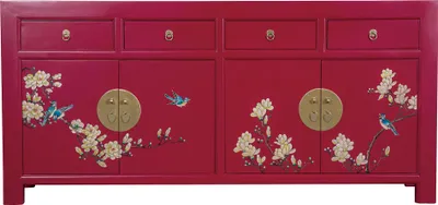 Image de Fine Asianliving Commode chinoise, buffet chinois, armoires chinoises, meubles chinois, armoire, style oriental et asiatique, 180 x 85 x 35