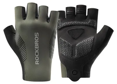 Zdjęcie produktu dla Rękawiczki Rowerowe Rockbros Wiosna/Lato/Jesień, Krótkie Palce, Rozmiar: M - Zielone