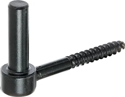 Produktbild von Alberts Kloben zum Einschrauben | J-Haken, mit angeschnittenem Gewinde | schwarzer Tauchlack | Dornmaß Ø14 mm | Länge 105 mm | 3er Set