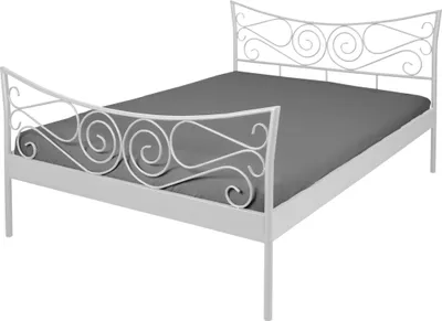 Produktbild von Metallbett Justine 140 x 200 cm weiß