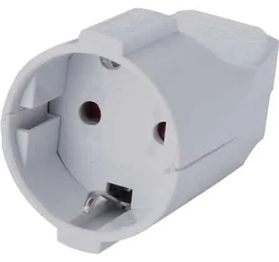 Imagen del producto de Enchufe móvil Schuko, 10A, 2 polos + tierra
