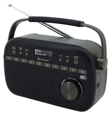 Produktbild von Soundmaster DAB280, Tragbar, Analog & Digital, DAB+, FM, 1,2 W, Schwarz, Alkali