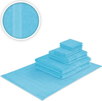 Produktbild von Handtuch 500g/m² Waschhandschuh 15 x 21 cm Türkis Hohe Qualität Neu/OVP