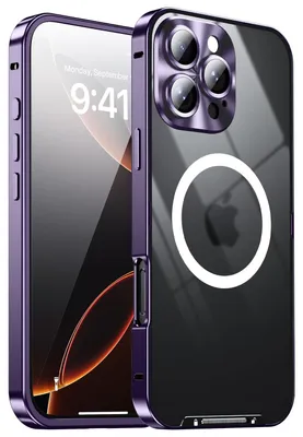 Obrázek produktu pro Pro Apple iPhone 16 Pro Max Magnetic Magsafe Metal Design Protective Cover Case Purple