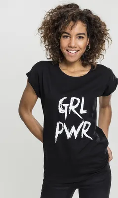 Produktbild von Mister Tee Female Shirt Ladies GRL PWR Tee Black-S