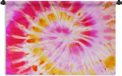 Produktbild von MuchoWow® Wandteppich Wandbehang Sommer - Krawattenfärbung - Farben 90x60 cm Tapisserie Dekoration Wandtuch - Wandskulpturen - Bildteppich