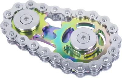 Produktbild von Fidget-Spinner-Fahrradkette – 2 Zahnräder – Edelstahl