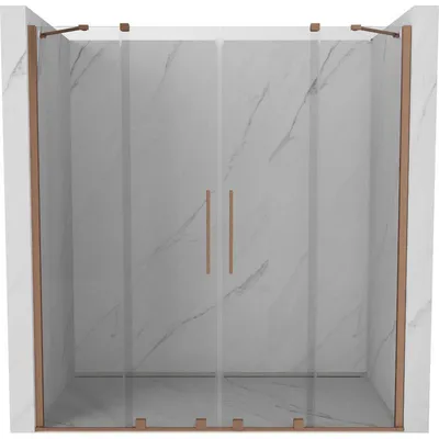 Obrázek produktu pro Mexen Velar Duo posuvné sprchové dveře 170 cm, transparentní, kartáčovaná měď - 871-170-000-02-65