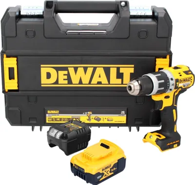Zdjęcie produktu dla DeWalt DCD 796 M1 akumulatorowa wiertarko-wkrętarka udarowa bezszczotkowa 18V 70 Nm + 1x akumulator 4,0 Ah + 1x szybka ładowarka w zestawie TSTAK