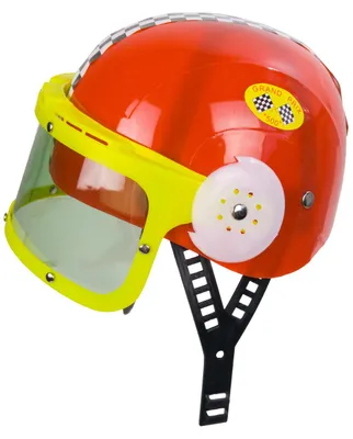 Produktbild von Rennfahrer-Helm für Kinder als Kostümzubehör mit beweglichem Visier