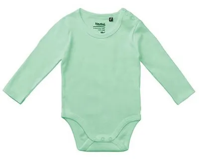 Imagen del producto de Mono para bebé, manga larga, color "Menta Polvorienta", modelo LT5917 (talla 74)