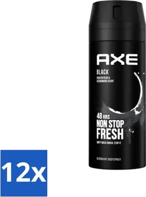 Produktbild von Axe Deodorant Bodyspray Schwarz 150 ml - Vorteilspack - 12 Stücke