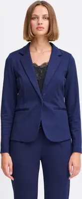 Produktbild von ICHI IHKATE Damen Blazer Jackenblazer Anzugsjacke mit 1-Knopf-Form Stretch Reverskragen Paspeltaschen Slim fit