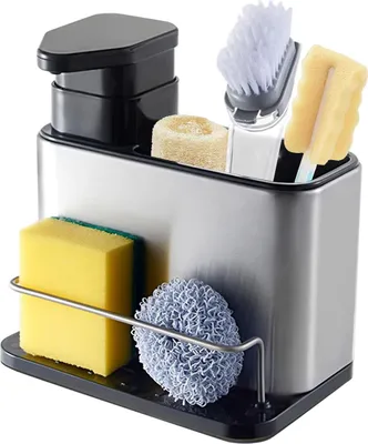 Produktbild von Geavanceerde Küchen-Spüle Organizer mit Seifenspender und Abtropfschale
