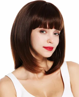 Produktbild von WIG ME UP Perücke Longbob schulterlang glatt Pony Kastanienbraun VK-49-2T30
