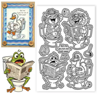 Immagine prodotto di Elzusha - Timbrini divertenti a forma di animali per scrapbooking