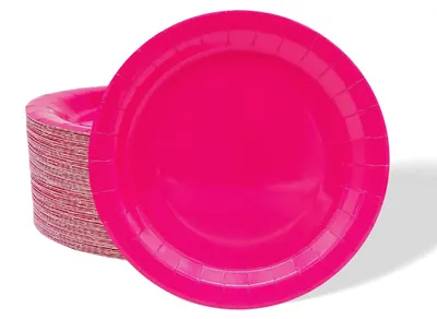 Productafbeelding van Papieren borden - 32 stuks - Rond - Ø 18 cm - Rozenrood