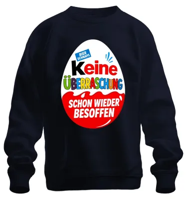 Immagine prodotto di Nessuna sorpresa. Di nuovo ubriaco. Birra, superalcolici. Felpa, maglione, blu navy, taglia M