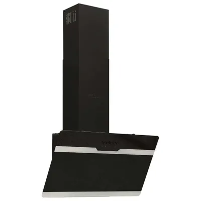 Zdjęcie produktu dla Ścienny okap kuchenny, 60 cm, stal i hartowane szkło, czarny