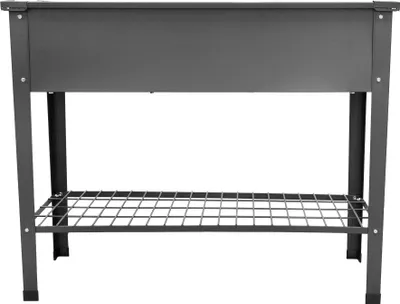 Produktbild von Metall-Hochbeet mit Ablagegitter, anthrazit, groß und modern, Kräuterhochbeet