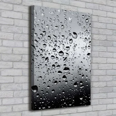 Produktbild von Tulup® Leinwandbild - 70x100cm - Wandkunst - Drucke auf Leinwand - Leinwanddruck - Wohnzimmer Wanddekoration XXL - Wohnung Deko Kunstdrucke - Sonstige - Grau - Wassertropfen