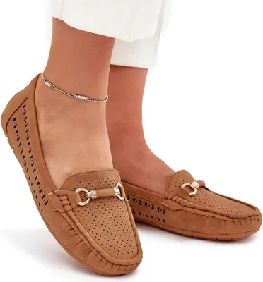 Produktbild von Damen Mokassins Mit Ausschnitten Und Dekoration Camel Kaydance 38