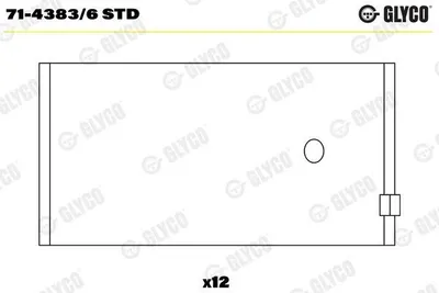 Produktbild von GLYCO 71-4383/6 STD Pleuellager für DAF F 2500 F 2300 F 1800 F 2200 F 2000