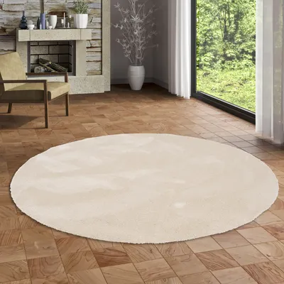 Produktbild von Super Soft Hochflorteppich Livorno Creme Rund, Größe:400 cm Rund
