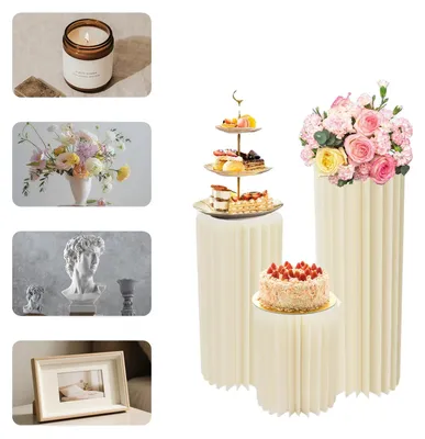 Produktbild von Blumenständer, 3-teiliges Set, wiederverwendbares Design, WEISS, L