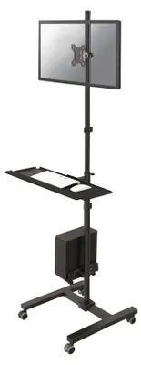 Produktbild von Neomounts FPMA-MOBILE1700 Mobiler Arbeitsplatz 10-32", Schwarz, Stahl, 8 kg, 25,4 cm (10"), 81,3 cm (32"), 100 x 100,75 x 75 mm