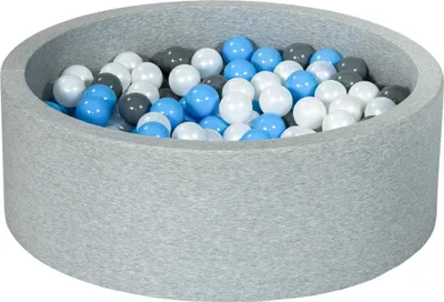 Produktbild von Bällebad Playground + 300 Perlenbälle, grau, hellblau