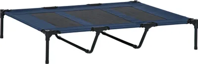 Produktbild von PawHut Hundebett Outdoor Hundeliege outdoor Katzenbett Haustierbett Schlafplatz Metall Oxford-Gewebe Dunkelblau 122 x 92 x 23 cm